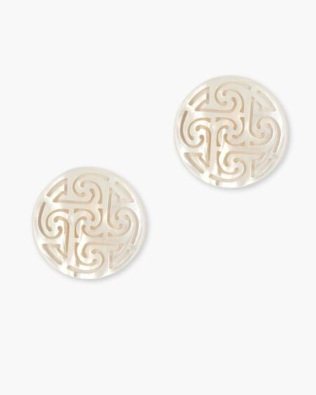 Round Filigree, White MOP