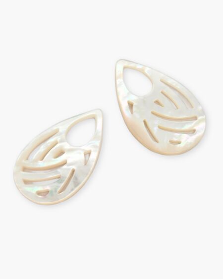 Pear Shape Filigree, White MOP