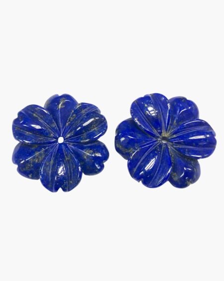 Lapis Lazuli Flower Carving