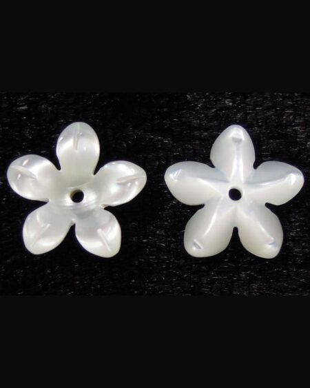 White Mother of Pearl Flower Carving