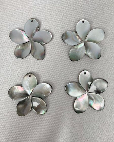 Tahitian Black Mother of Pearl Flower Carving