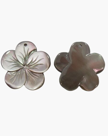Tahitian Black Mother of Pearl Flower Carving