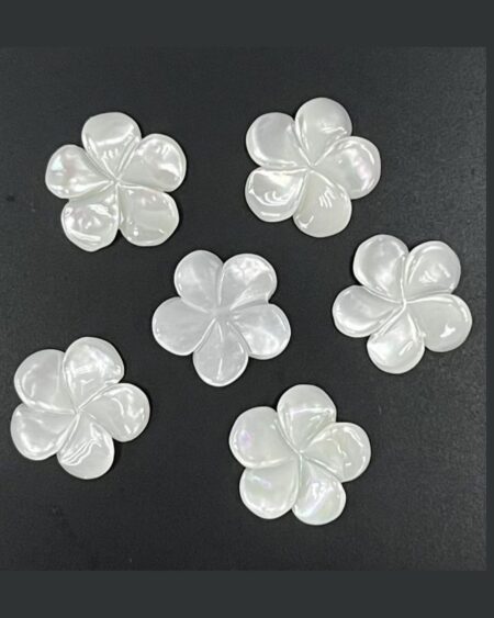 White Mother of Pearl Flower Carving