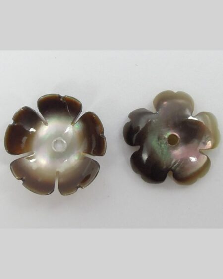 Tahitian Black Mother of Pearl Flower Carving