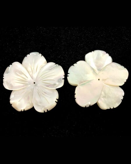 White Mother of Pearl Flower Carving