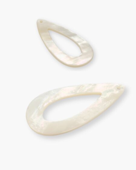 Filigree Droplet Loose, White MOP