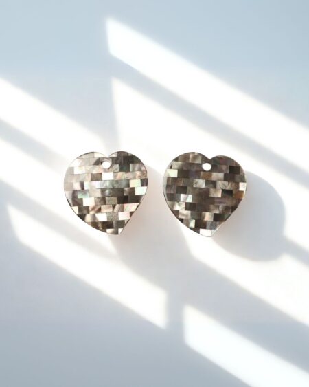 Black MOP Heart Mosaic