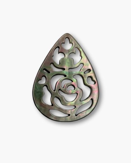 Pear Filigree, Black MOP