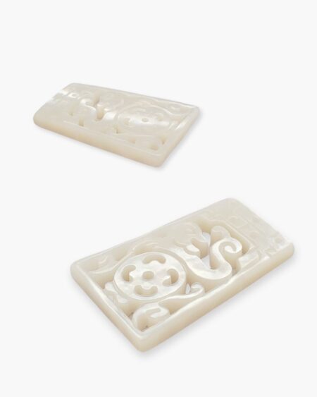 Rectangle Filigree, White MOP