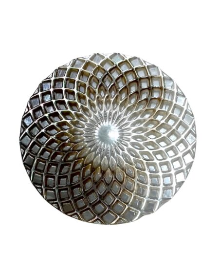Black Mother of Pearl Carving Round