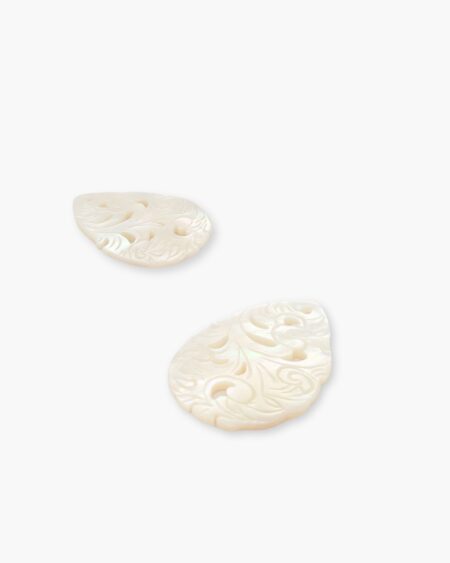 Pear Filigree, White MOP