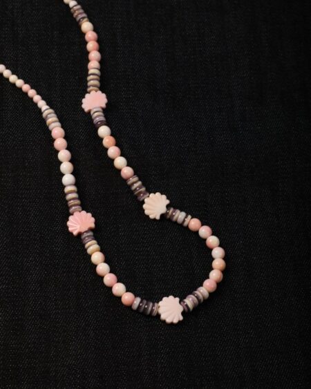 Natural Queen Conch Wampum Necklace