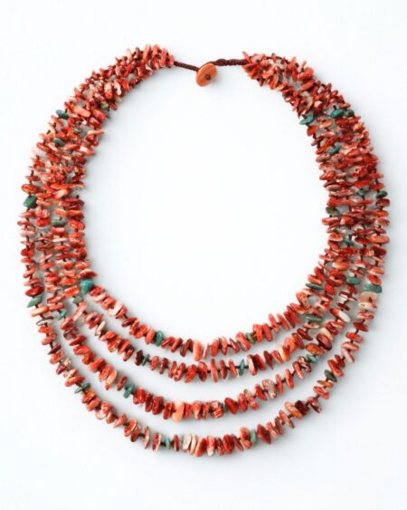 Natural Red Spiny Oyster Layered Necklace