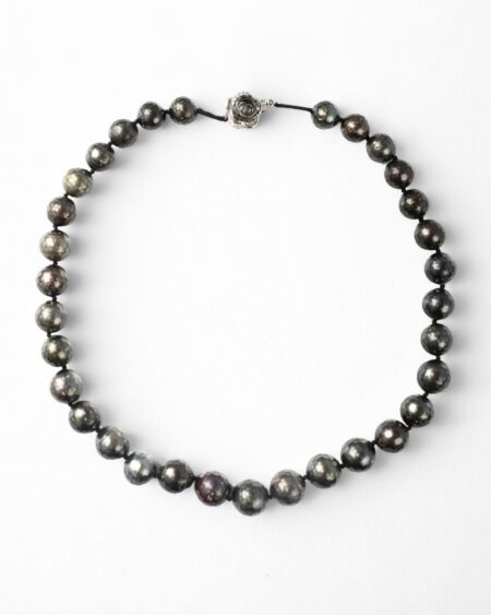 Tahitian Pearl Necklace with Rose Clasp