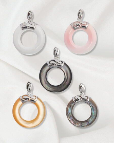 Silver Donut Pendant