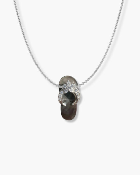 Silver Sandals Pendant with CZ