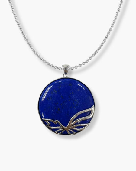 Round Plate Silver Pendant