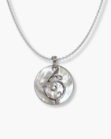 Round Plate Silver Pendant