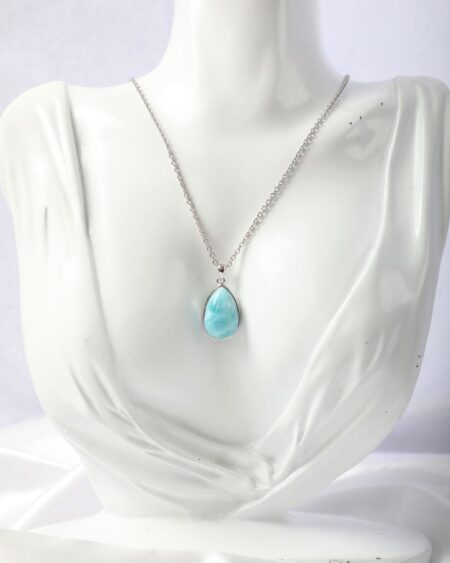 Natural Blue Larimar Pendant