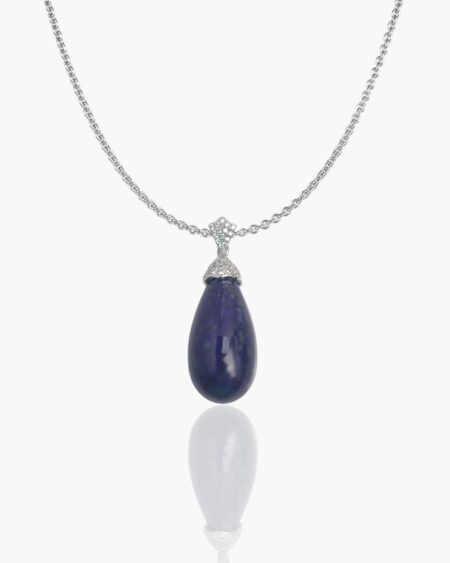 Simple Lapis Drop Pendant