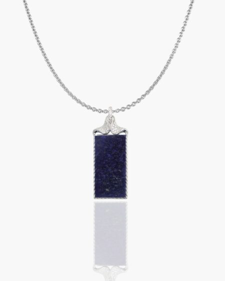 Rectangle Bar With Leaf Pendant