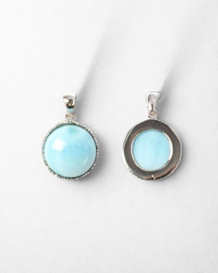 Larimar Round Pendant