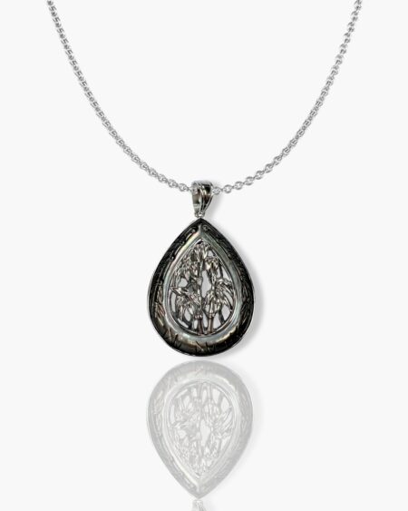 Sterling Silver Bamboo Pendant