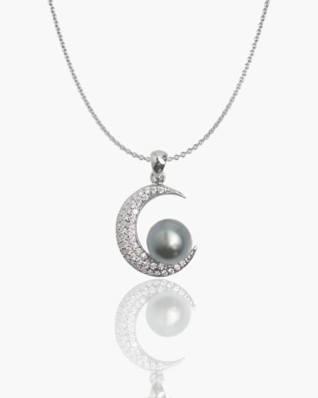 Mid Night Crescent Moon Pendant