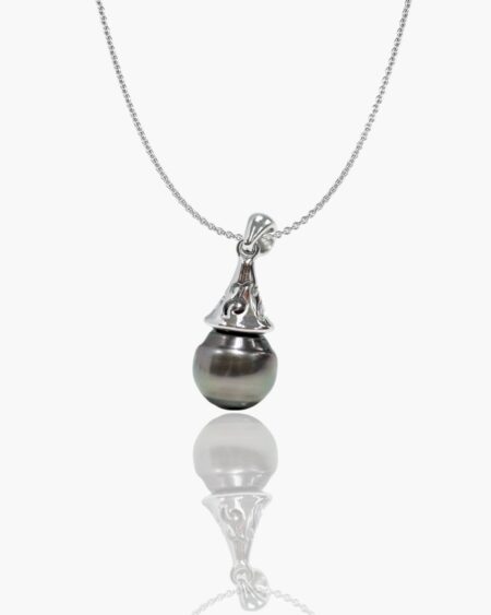 Magic Hat Tahitian Black Pearl Drop Pendant