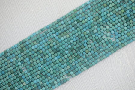 Turquoise Cubic Shape Strand (Faceted)