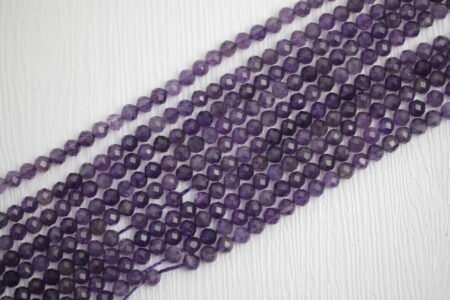 Amethyst Round Beads (Faceted) Strand