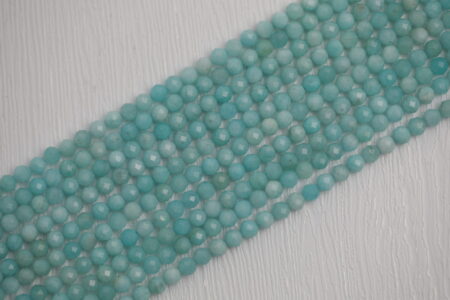 Amazonite Round Beads (Faceted) Strand
