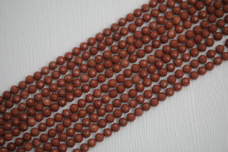 Red Jasper Round Beads (Faceted) Strand