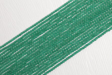 Green Agate Round Beads Strand