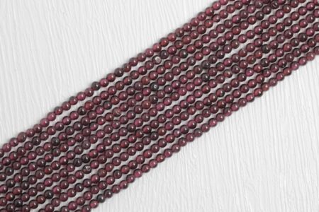 Red Garnet Round Beads Strand