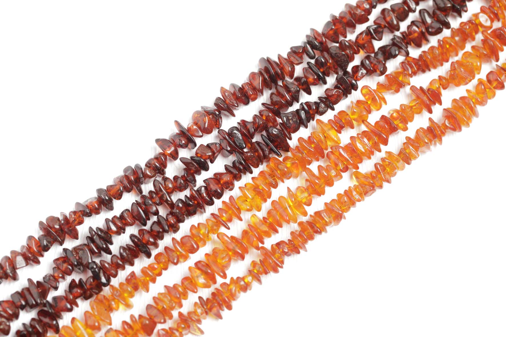 Amber Freeform Shape Strand - Tai Chung Jewellery