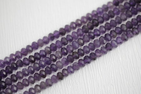 Amethyst Rondelle (Faceted) Strand