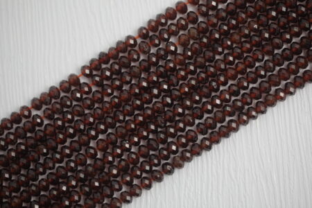 Orange Garnet Rondelle (Faceted) Strand