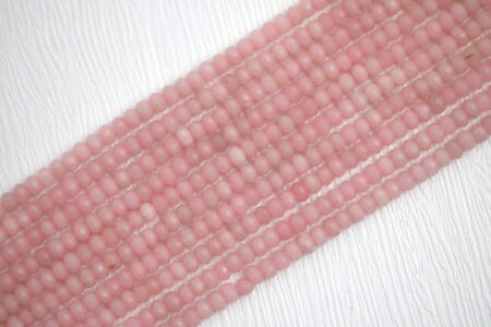 Pink Opal Rondelle (Faceted) Strand
