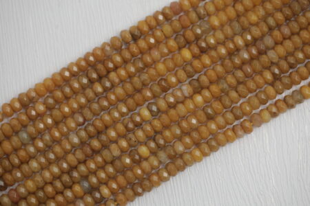 Yellow Jade Rondelle (Faceted) Strand
