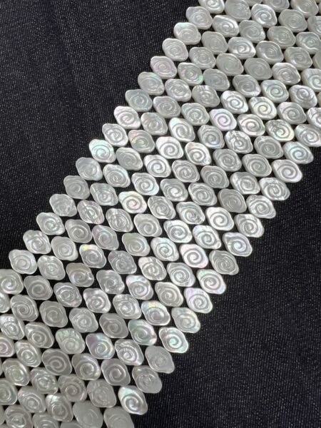 White MOP Cloud Flower Bead