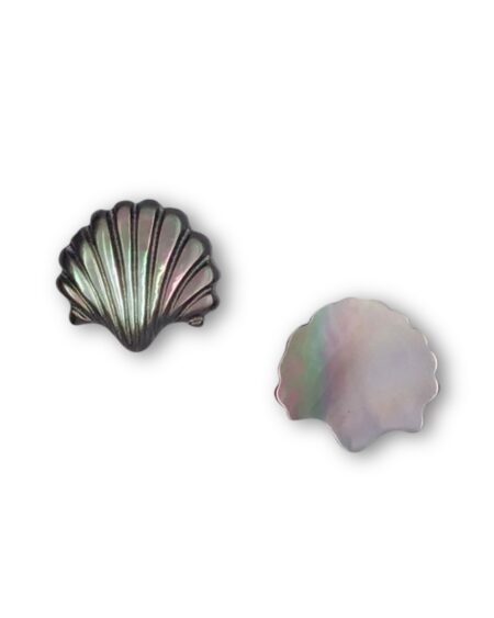 Carving Sealife Shell Black Mother of Pearl
